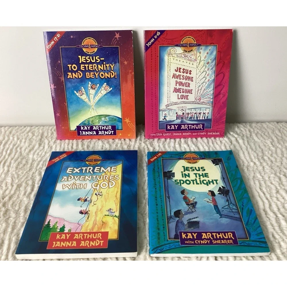 Inductive Christian Bible Studies For Kids Books by Kay Arthur Lot of 4 PB Jesus